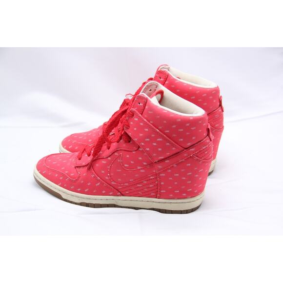 Nike Dunk Sky Hi Print Hidden Wedge Heel Shoes Womens Sz 9 Hyper Red 543258-600 - Picture 3 of 7